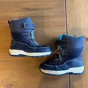 Carter's Dark Blue Kids Winter Boots with Bright Blue Lining